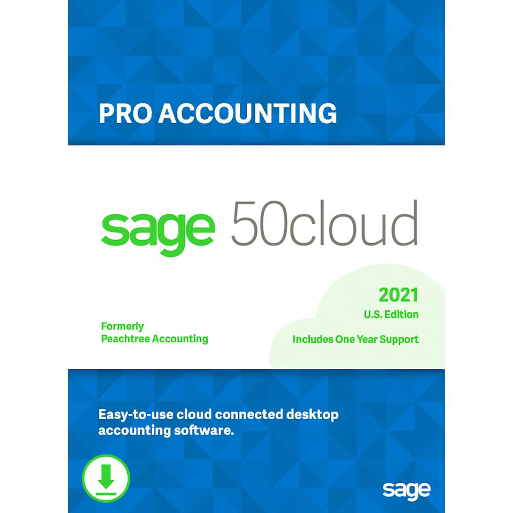Sage 50cloud Pro Accounting 2021 (1Year Subscription) Windows [Digital