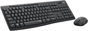 Logitech - MK295 Full-size Wireless Keyboard and Mouse Combo for Windows and Chrome OS with SilentTouch Technology - Graphite - Front_Zoom