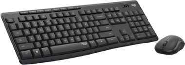 Logitech - MK295 Full-size Wireless Membrane Keyboard and Mouse Bundle - Graphite - Front_Zoom