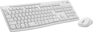 Logitech - MK295 Full-size Wireless Keyboard and Mouse Combo for Windows and Chrome OS with SilentTouch Technology - Off-White - Front_Zoom