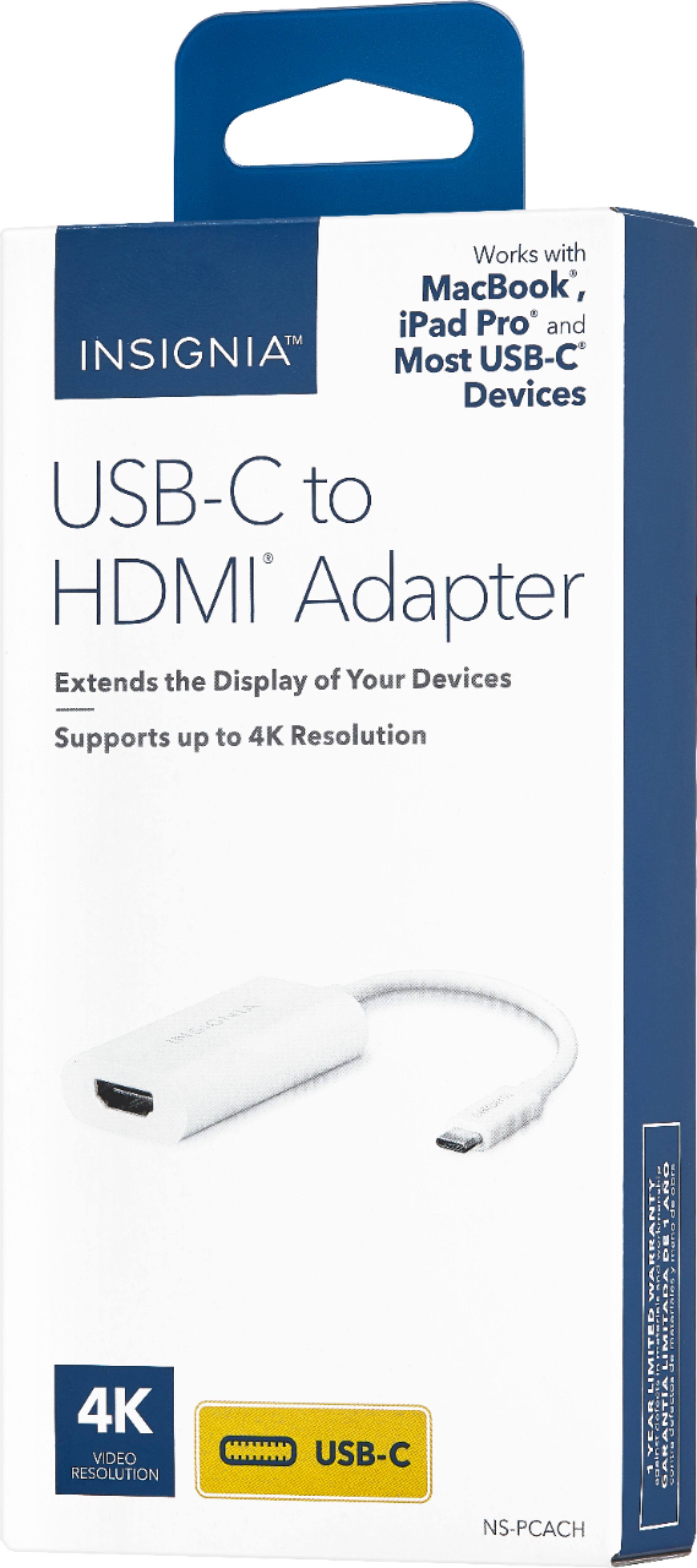 Alt View 12. Insignia™ - USB-C to HDMI Adapter - White.