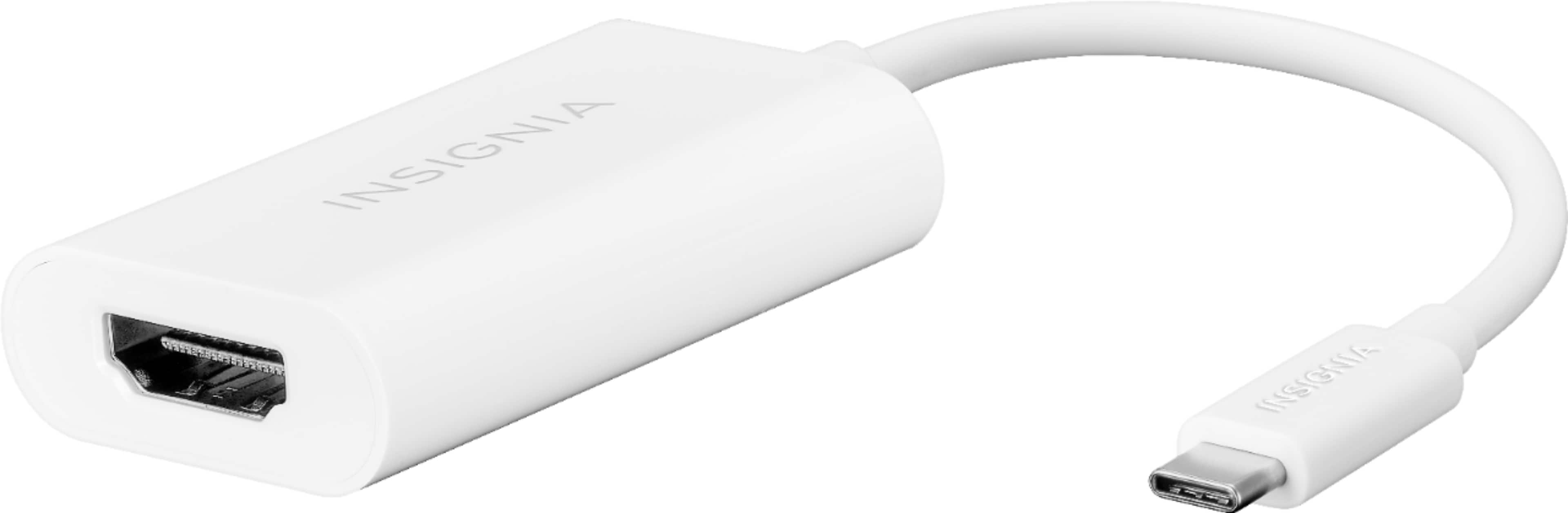 Left. Insignia™ - USB-C to HDMI Adapter - White.