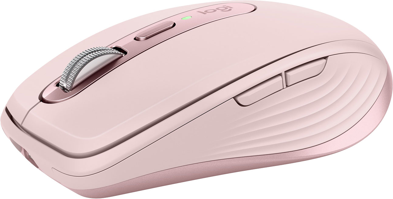 Zoom in on Front Zoom. Logitech - MX Anywhere 3 Wireless Bluetooth Fast Scrolling Mouse with Customizable Buttons - Rose.