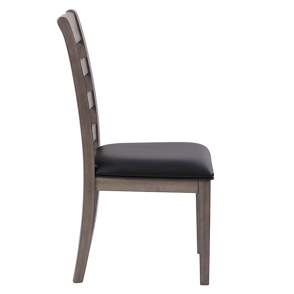 Left View: CorLiving - New York Classic Dining Chair, Set of 2 - Washed Grey