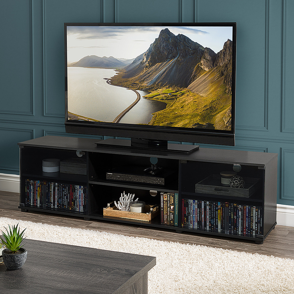 Angle View: CorLiving - Fiji TV Bench, For TVs up to 85" - Ravenwood Black