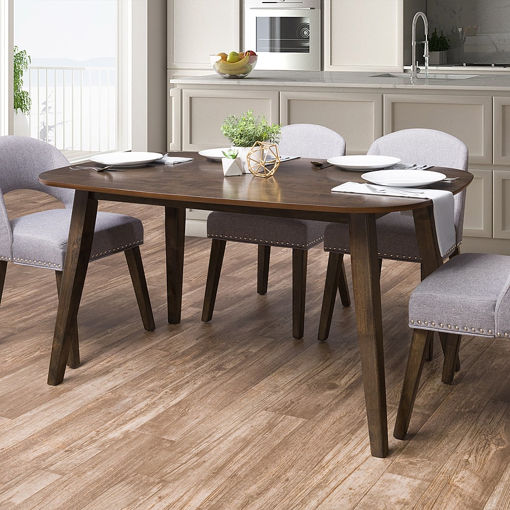 Angle View: CorLiving - Tiffany Stained Wood Dining Table - Espressso