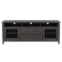 CorLiving - Hollywood TV Cabinet with Drawers, for TVs up to 85" - Dark Gray - Front_Zoom