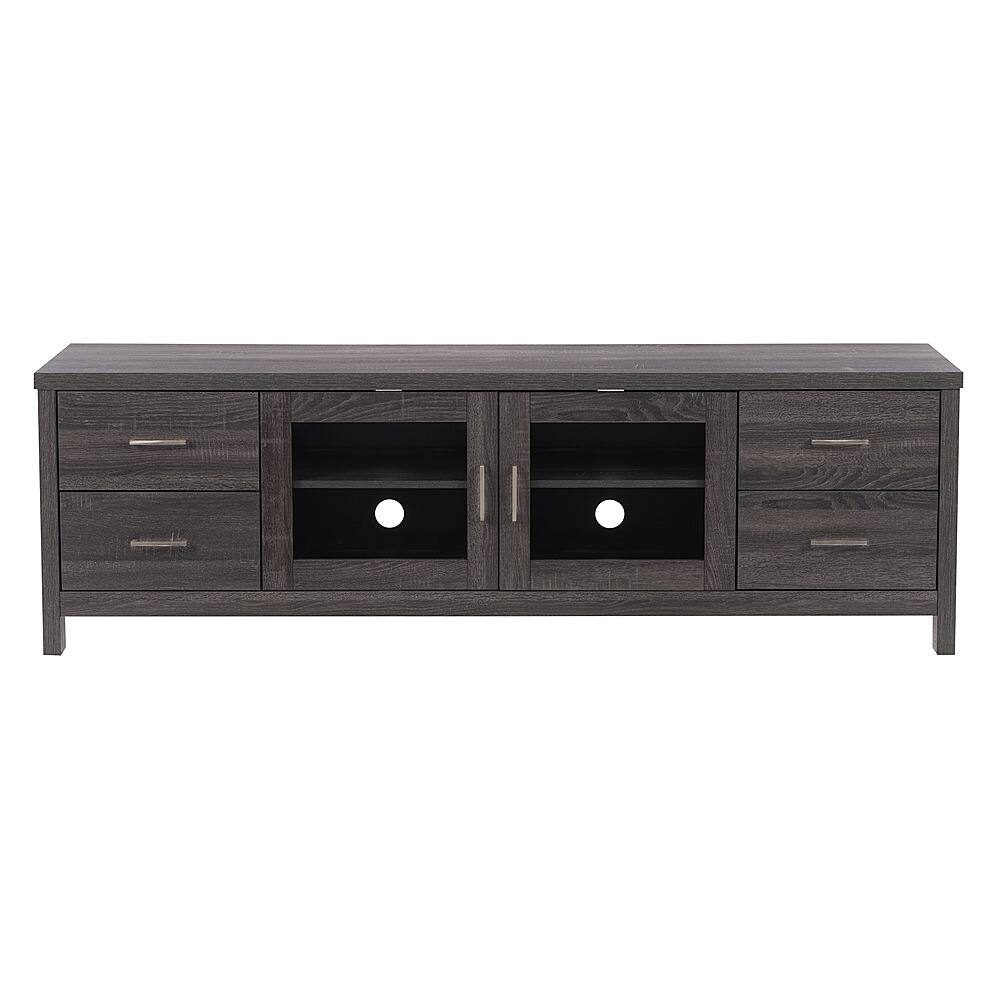 Front. CorLiving - Hollywood TV Cabinet with Doors, for TVs up to 85" - Dark Gray.