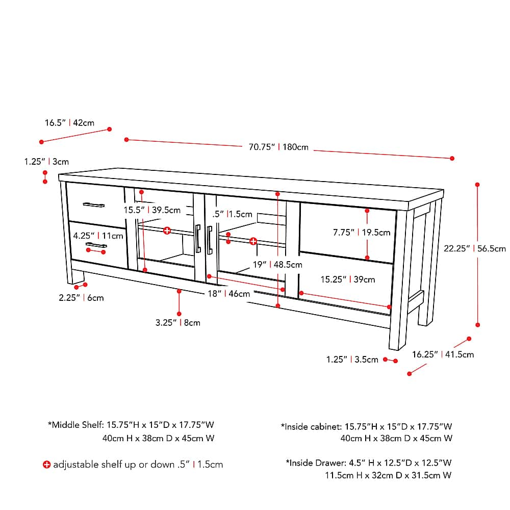 Best Buy: CorLiving Hollywood TV Cabinet with Doors, for TVs up to 85 ...