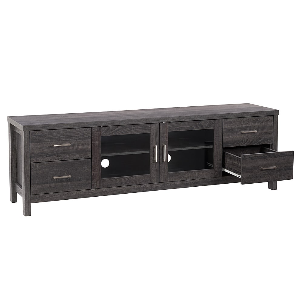 CorLiving Hollywood TV Cabinet With Doors, For TVs Up To 85" Dark Gray ...