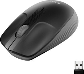 Logitech - M190 Wireless Optical Ambidextrous Mouse - Charcoal - Front_Zoom