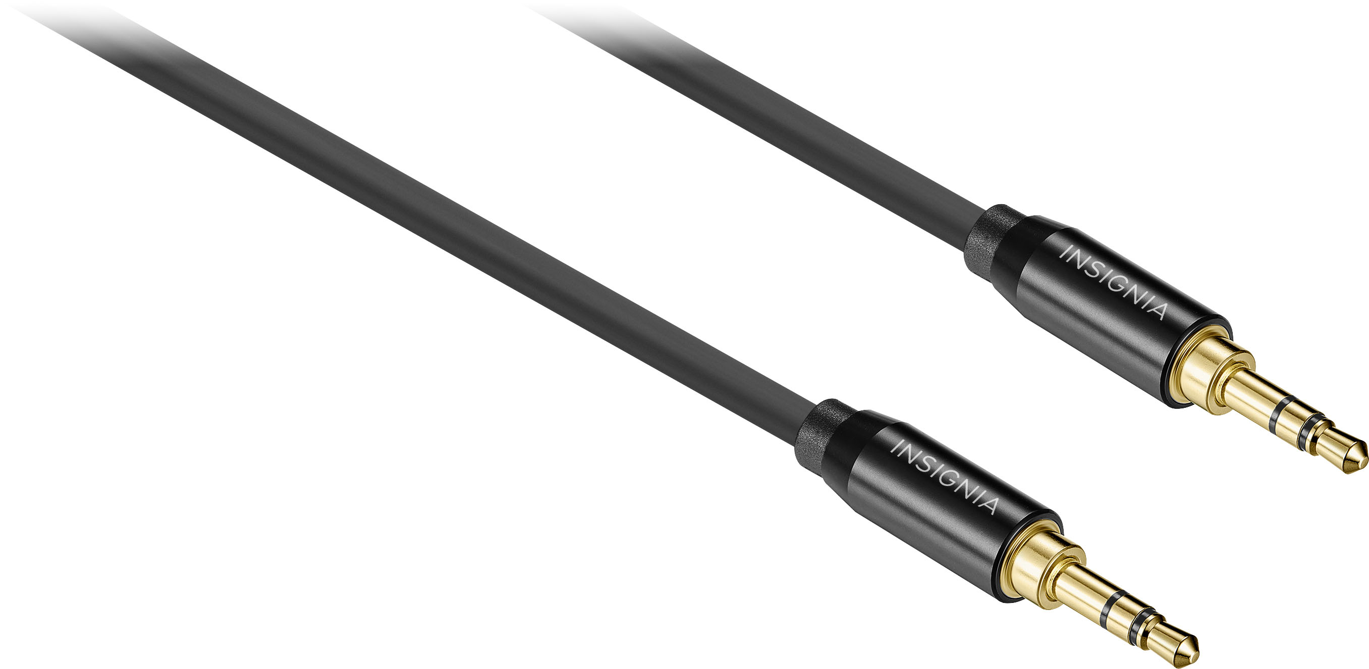 Angle View: Insignia™ - 3' 3.5 mm Audio Cable - Black