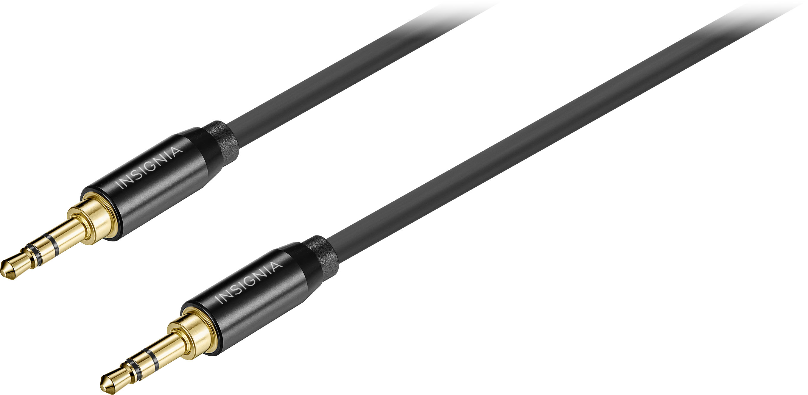 Left View: Insignia™ - 3' 3.5 mm Audio Cable - Black