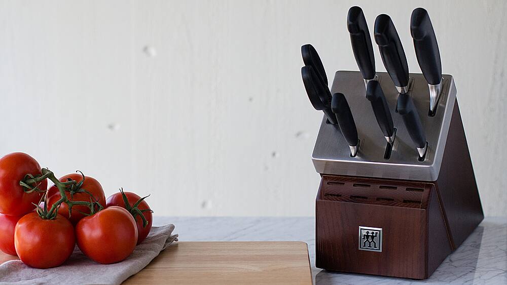 Alt View 11. ZWILLING - Henckels Four Star 8-pc Self-Sharpening Block Set - Brown.