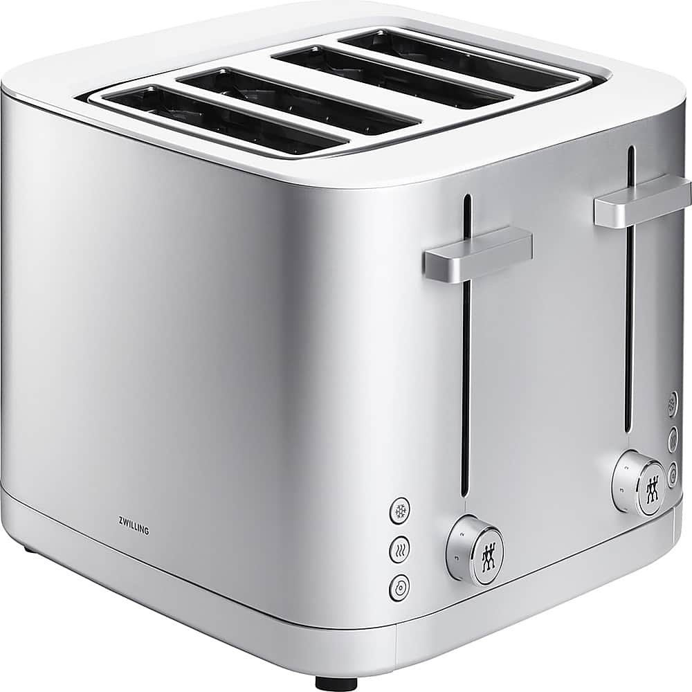 Angle. ZWILLING - Enfinigy 4-Slice Toaster - Gray.