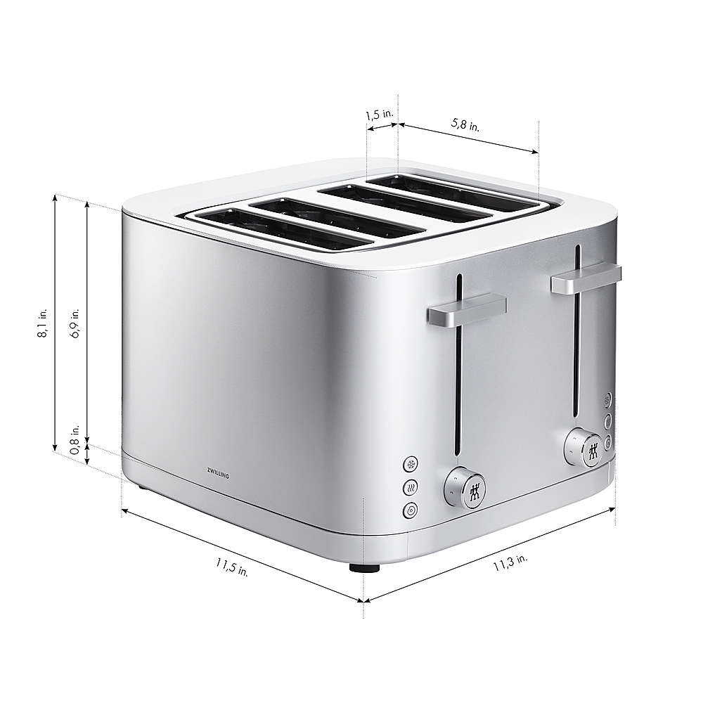 ZWILLING Enfinigy 4-Slice Long-Slot Toaster Silver 53102-001 - Best Buy