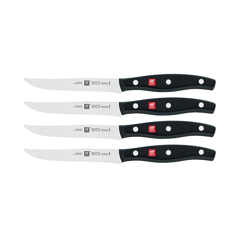 Angle. ZWILLING - Henckels TWIN Signature 4-pc Steak Knife Set - Stainless Steel.