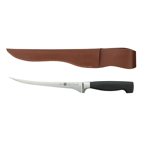 ZWILLING - Henckels Four Star Fish Fillet Knife and Leather Sheath Set - Stainless Steel
