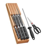 ZWILLING - Pro 10-pc Knife Block Set with In-Drawer Knife Tray - Stainless Steel - Angle_Zoom
