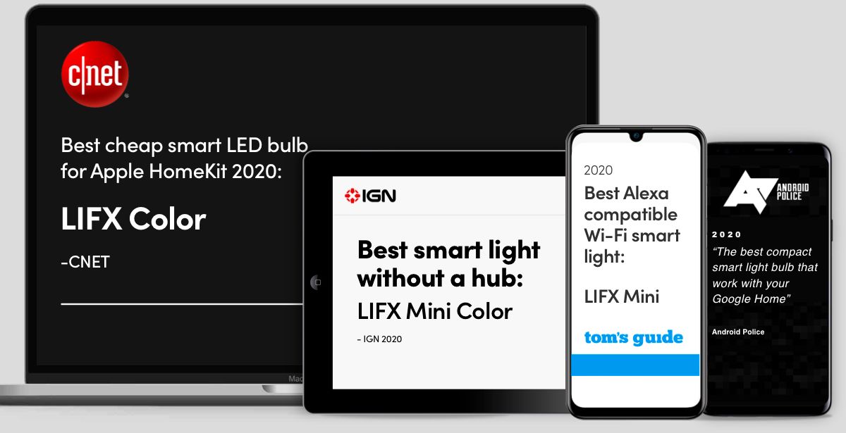 LIFX White 650 lumens Wi-Fi Smart LED Bulb A19 E26 LOT OF 5 
