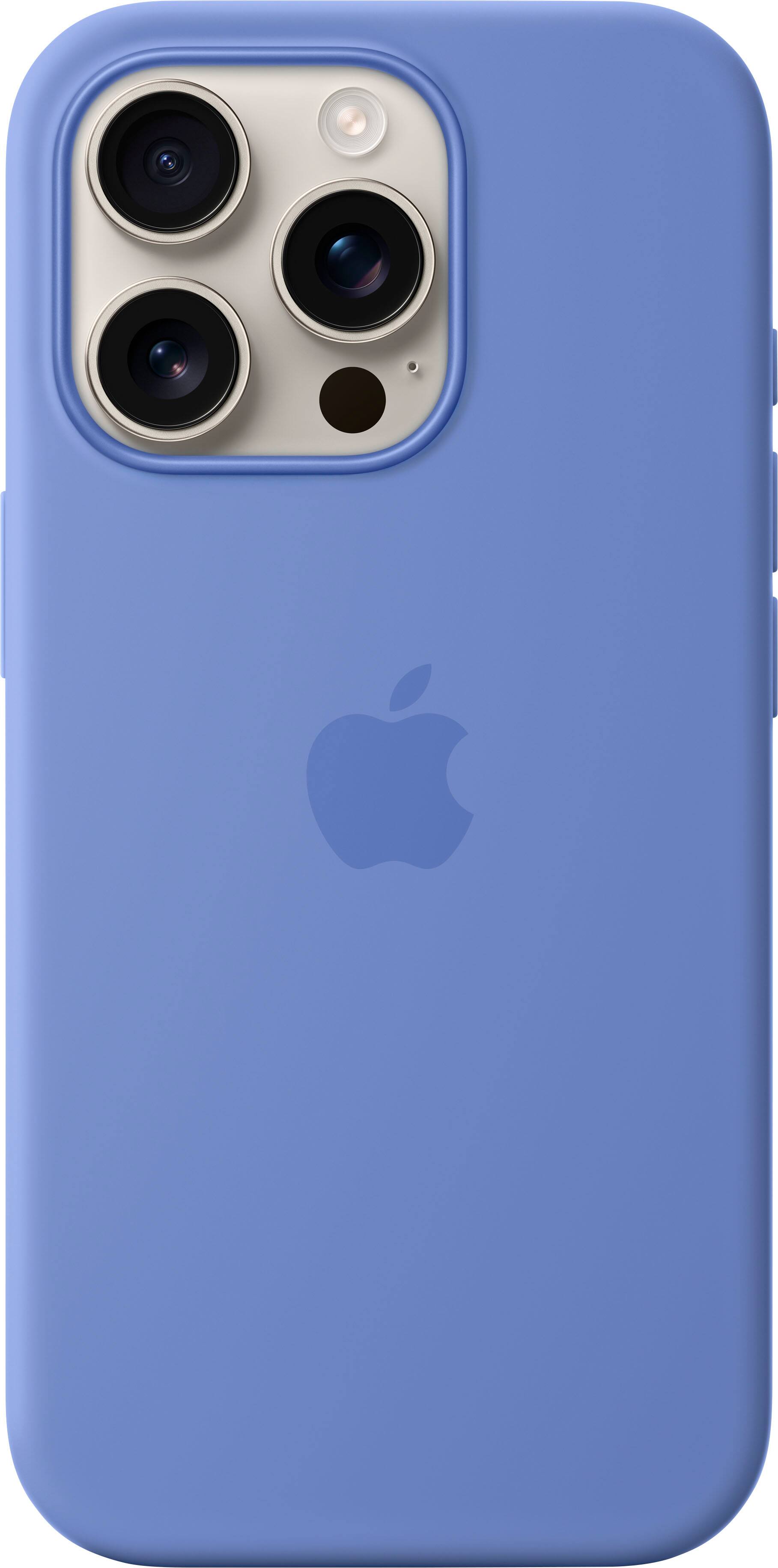 Left. Apple - iPhone 16 Pro Silicone Case with MagSafe - Periwinkle.