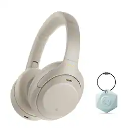 Sony - WH-1000XM4 Wireless Noise Canceling Headphones Bundle with Finder - Silver