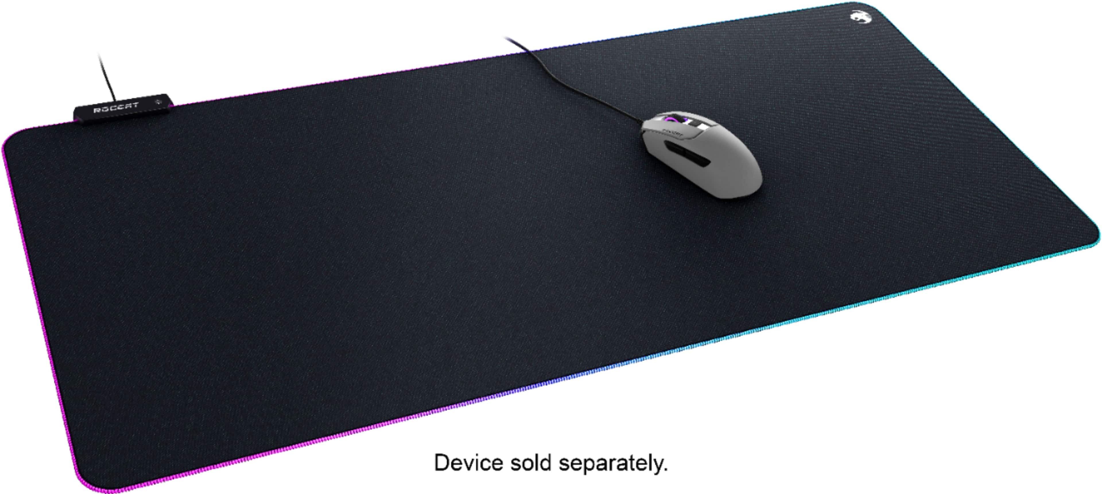 Alt View 11. ROCCAT - Sense AIMO XXL Ultra-wide PC Gaming Mousepad with RGB Lighting - Black.