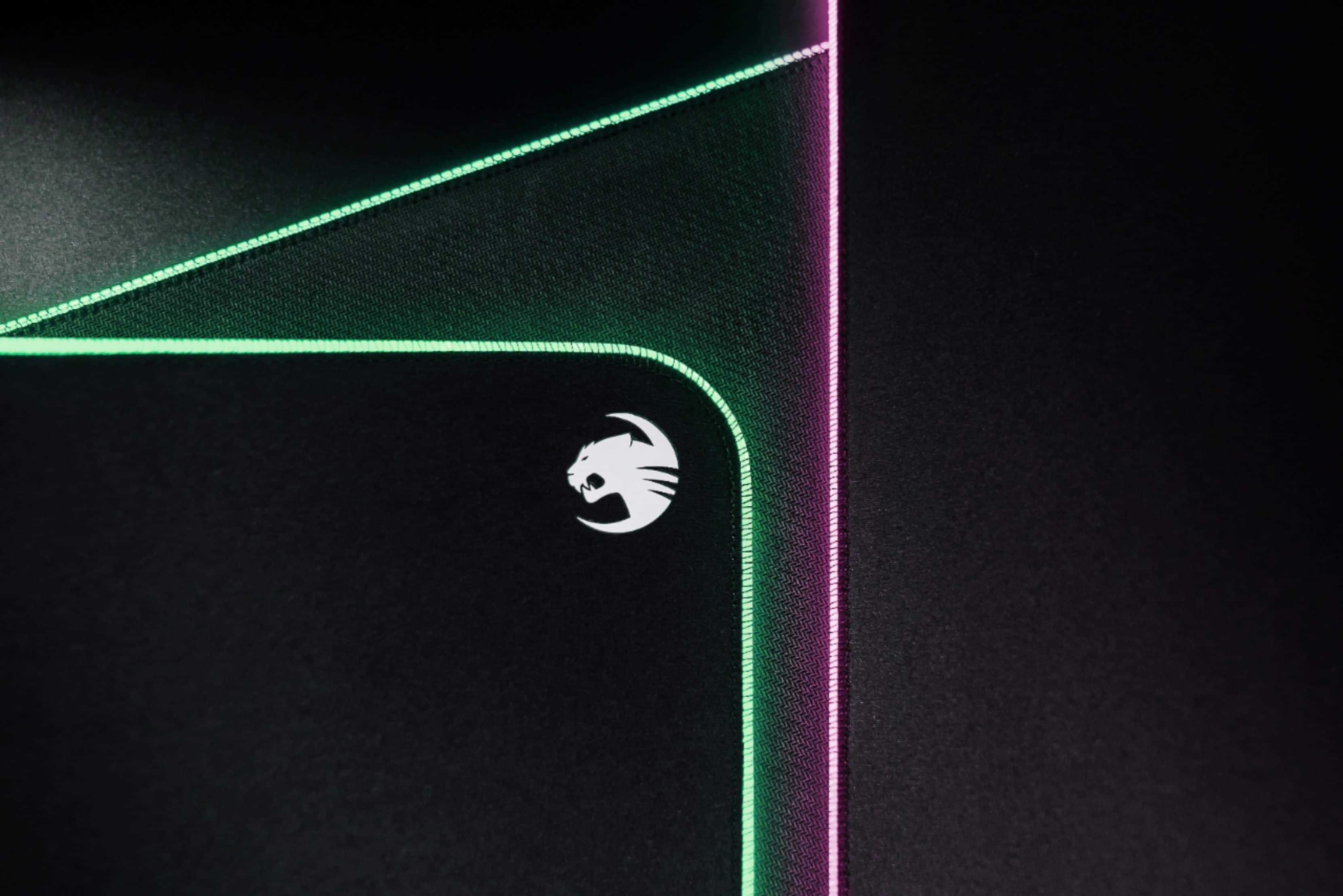 Alt View 16. ROCCAT - Sense AIMO XXL Ultra-wide PC Gaming Mousepad with RGB Lighting - Black.