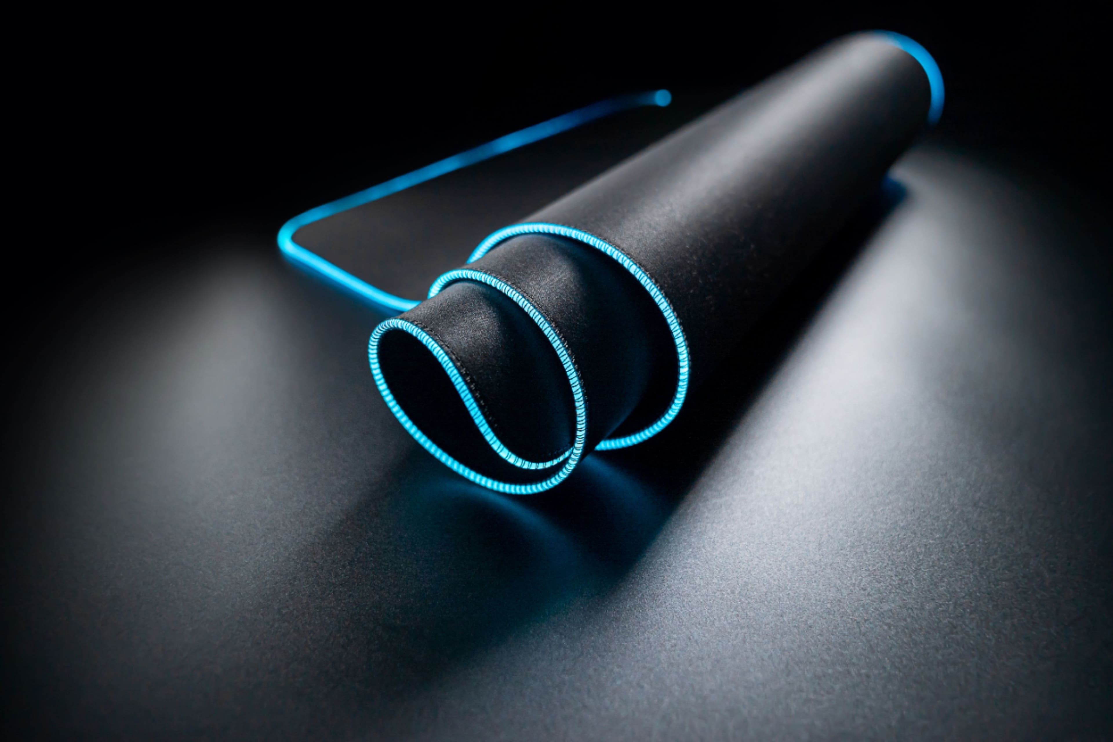 Alt View 17. ROCCAT - Sense AIMO XXL Ultra-wide PC Gaming Mousepad with RGB Lighting - Black.