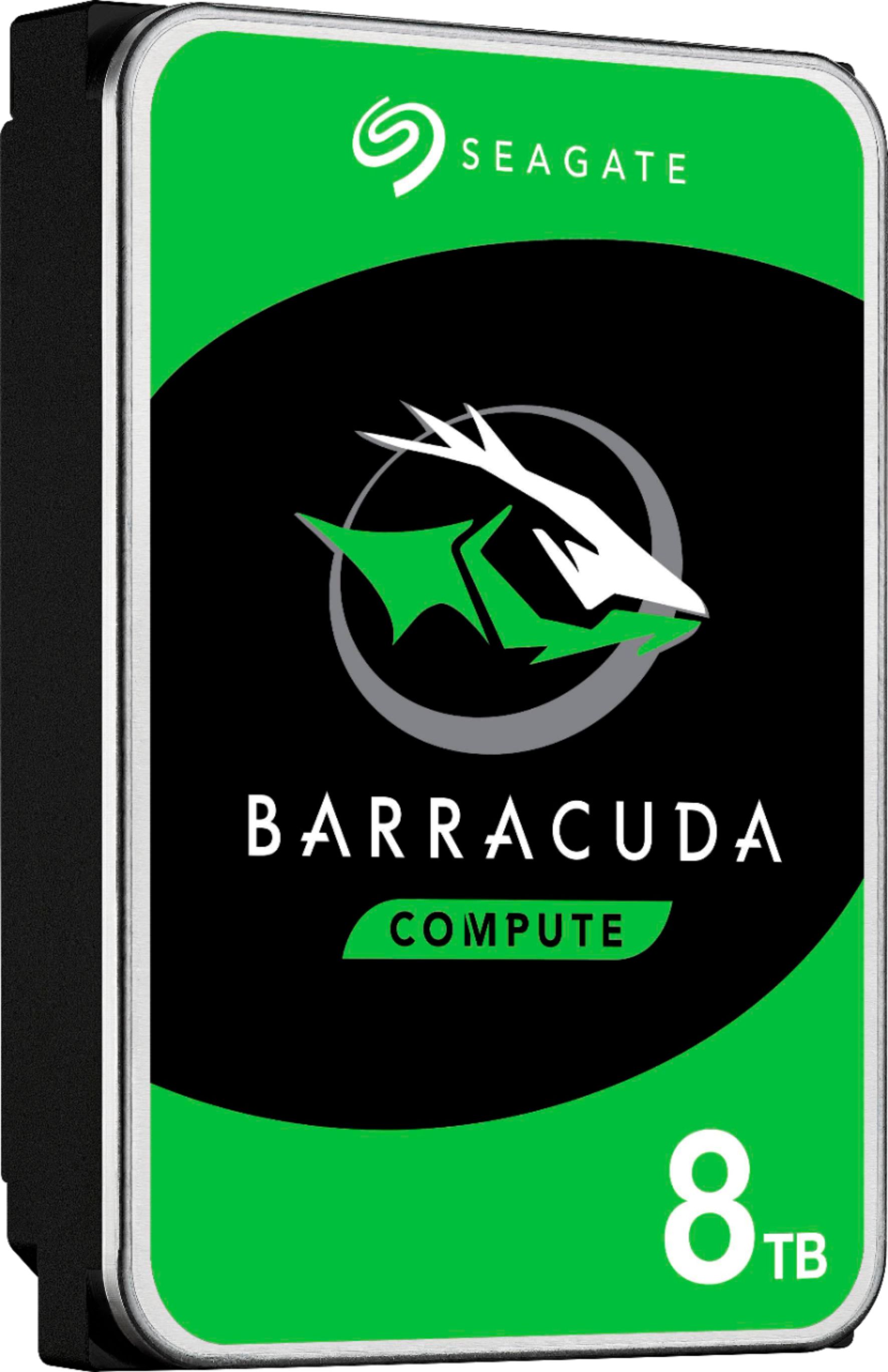 Angle View: Seagate - Barracuda 8TB Internal SATA Hard Drive for Desktops