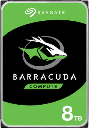 Front. Seagate - Barracuda 8TB Internal SATA Hard Drive for Desktops - Multi.