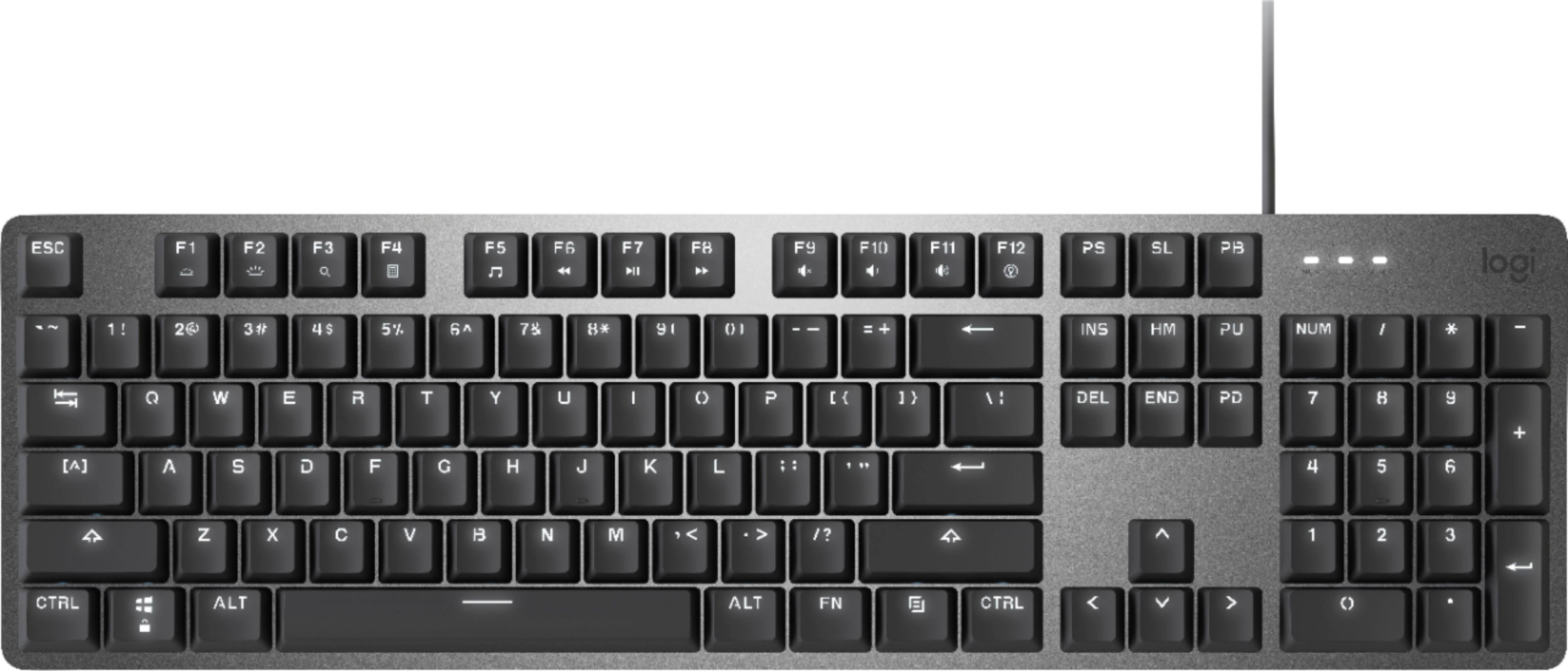 Logitech - K845 Full-size Wired Mechanical Cherry MX Red Linear Switch Keyboard with Five Backlight Modes