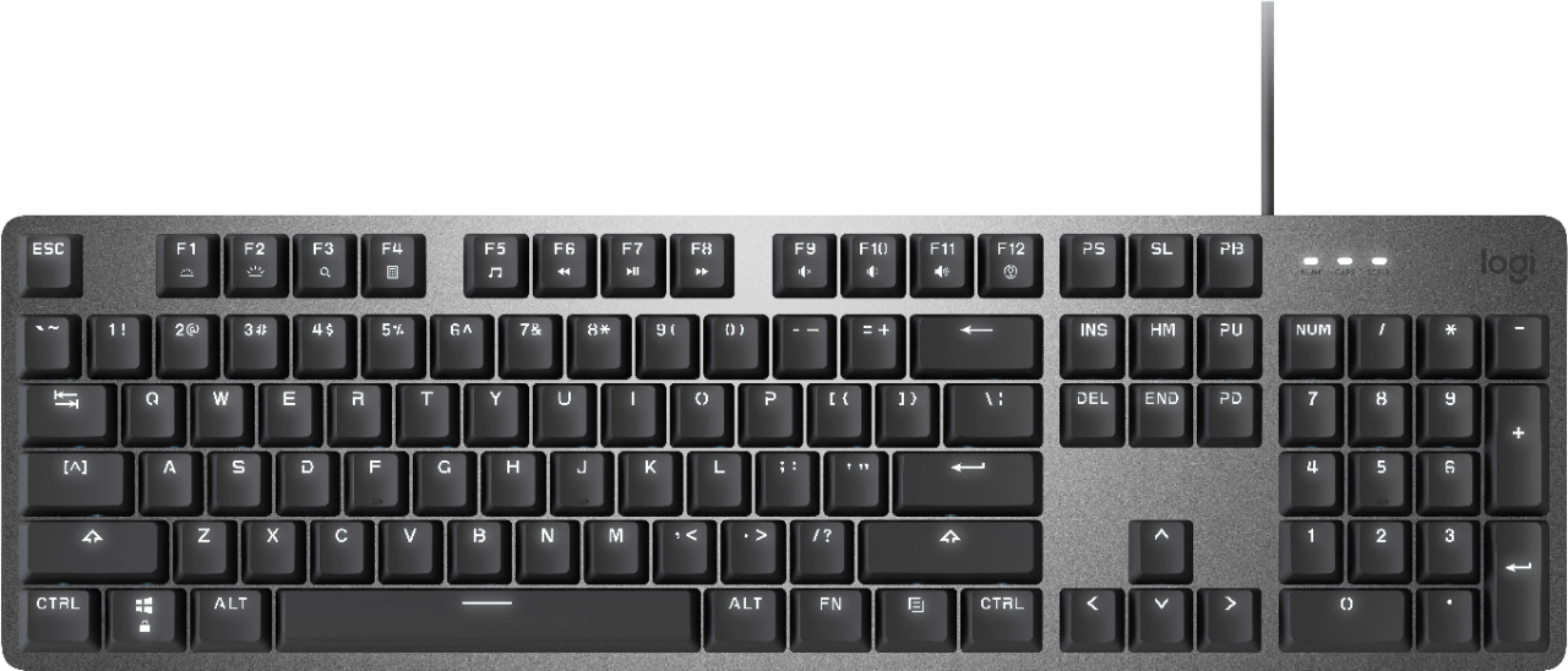 Logitech - K845 Full-size Wired Mechanical Cherry MX Blue Clicky Switch Keyboard with Five Backlight Modes
