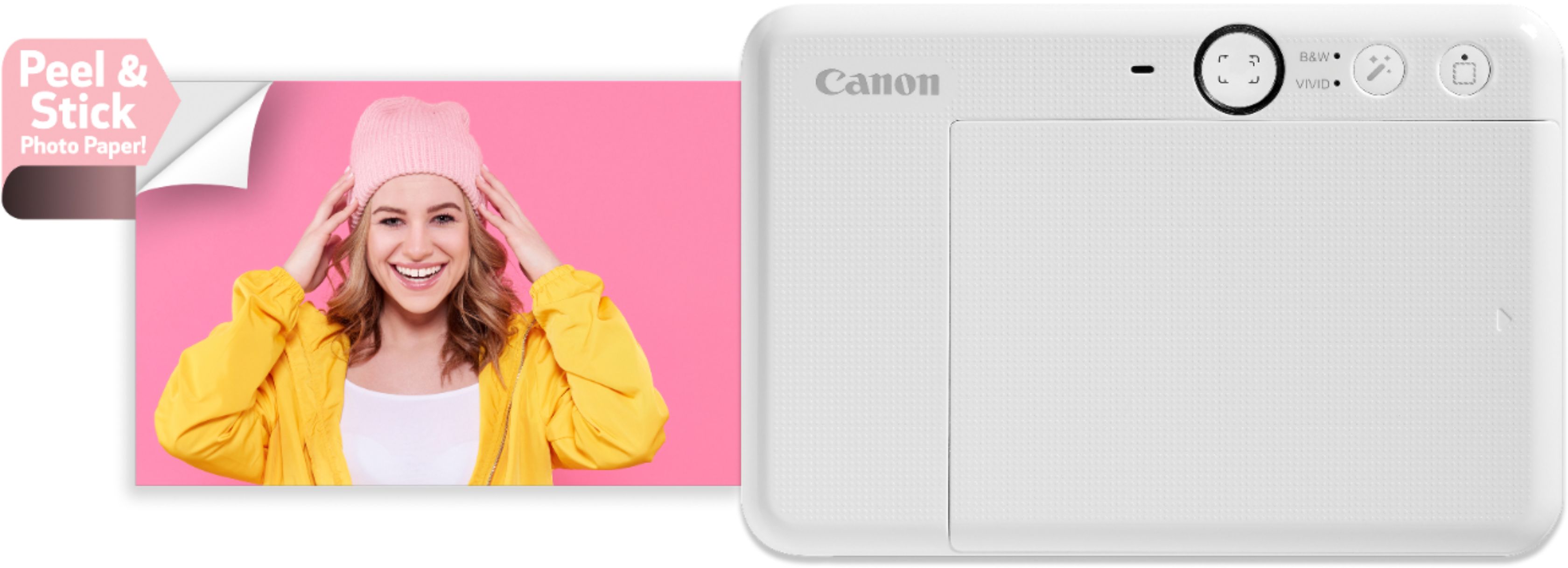 Back View: Canon - Ivy CLIQ2 Instant Film Camera - Petal Pink