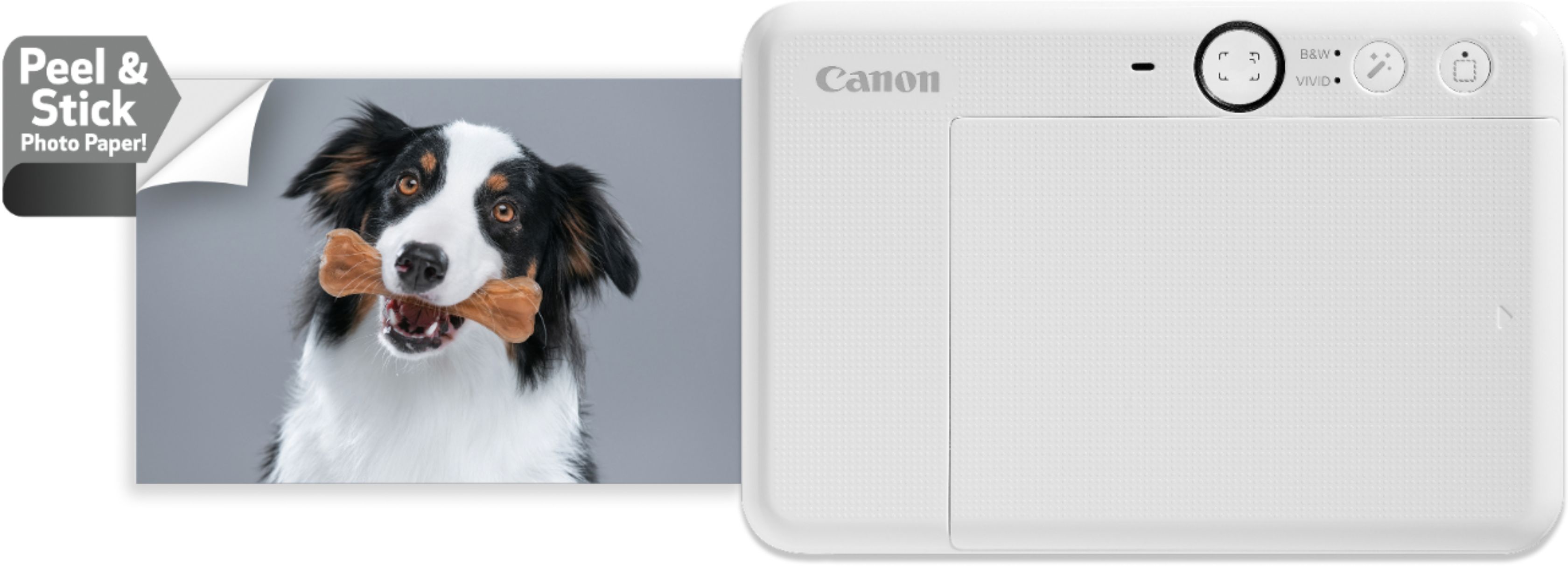 Back View: Canon - Ivy CLIQ2 Instant Film Camera - Charcoal