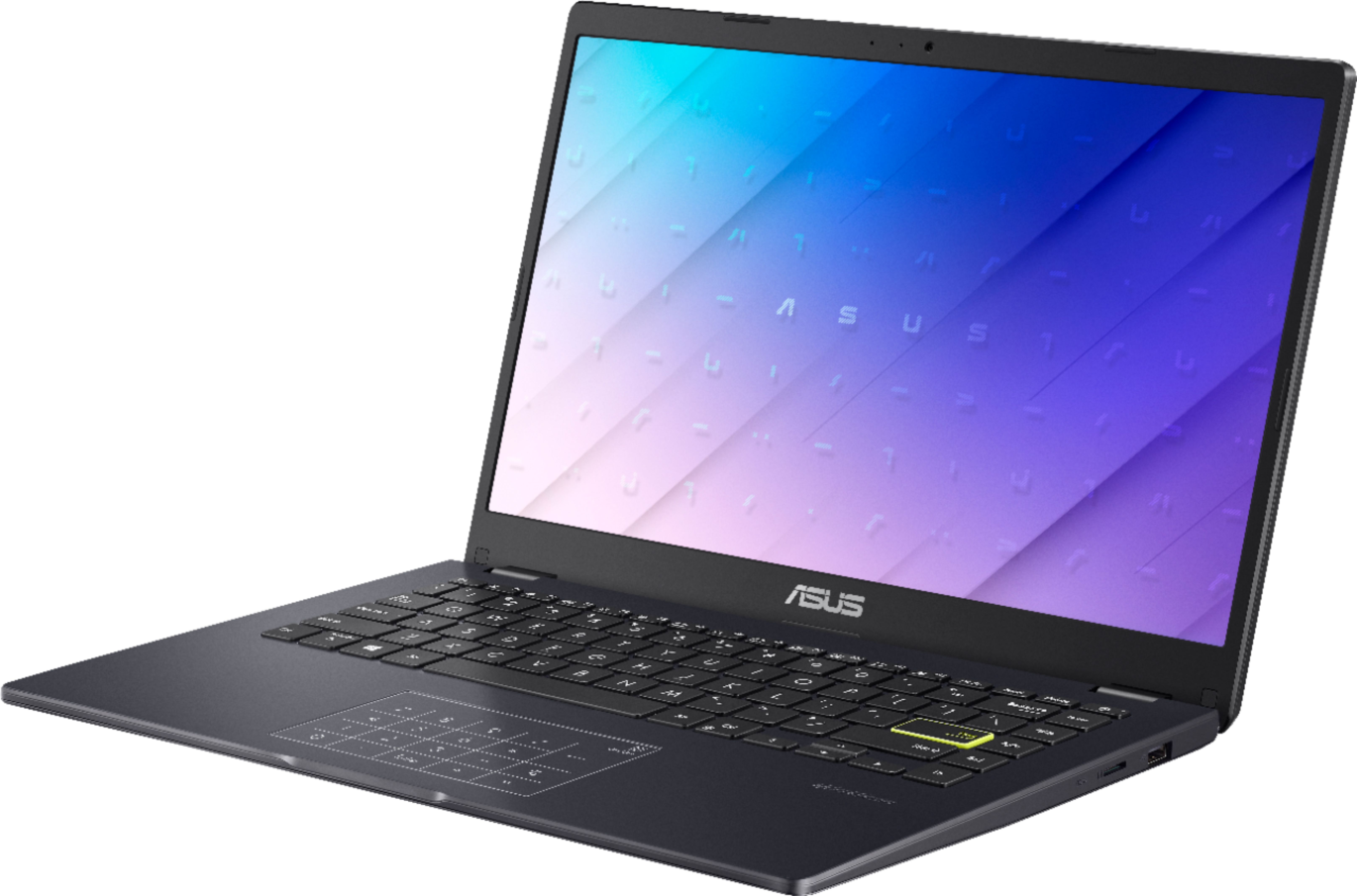 Left View: ASUS - 14.0" Laptop - Intel Celeron N4020 - 4GB Memory - 128GB eMMC - Blue