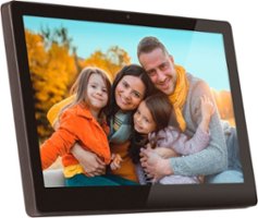 Aluratek - 11.6" Wi-Fi Photo Frame with Live Video Chat and 16GB Memory - Black - Angle_Zoom