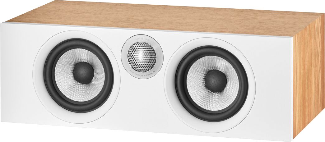 Angle View: Bowers & Wilkins - 600 Series Anniversary Edition 2-way Center Channel  w/ dual 5" midbass (each) - Oak