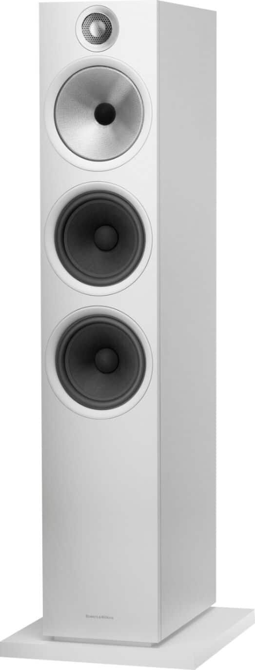 Left. Bowers & Wilkins - 600 Series Anniversary Edition 3-way Floorstanding Speaker (each) - White.