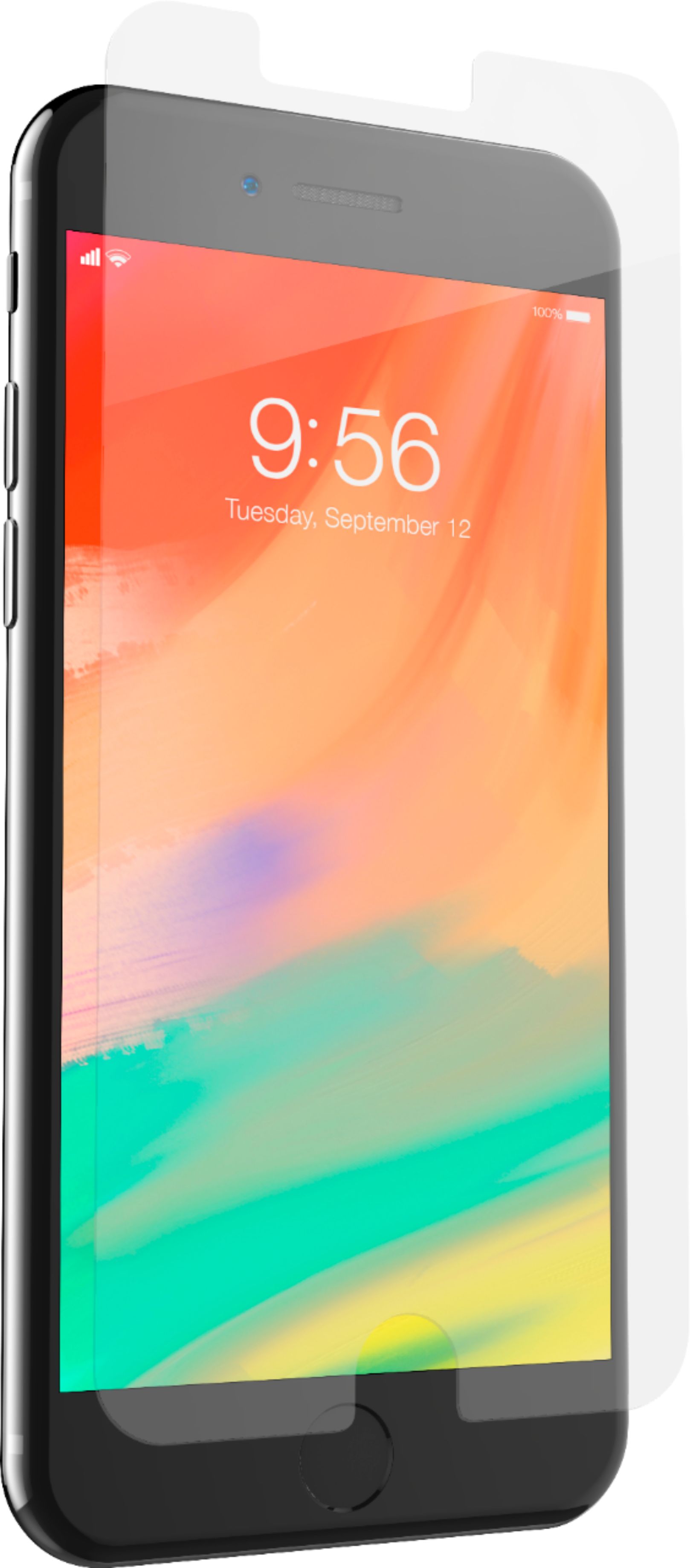 Angle View: ZAGG - InvisibleShield® Glass Elite+ Maximum Impact & Scratch Screen Protector for Apple iPhone 8 Plus/7 Plus/6s Plus/6 Plus