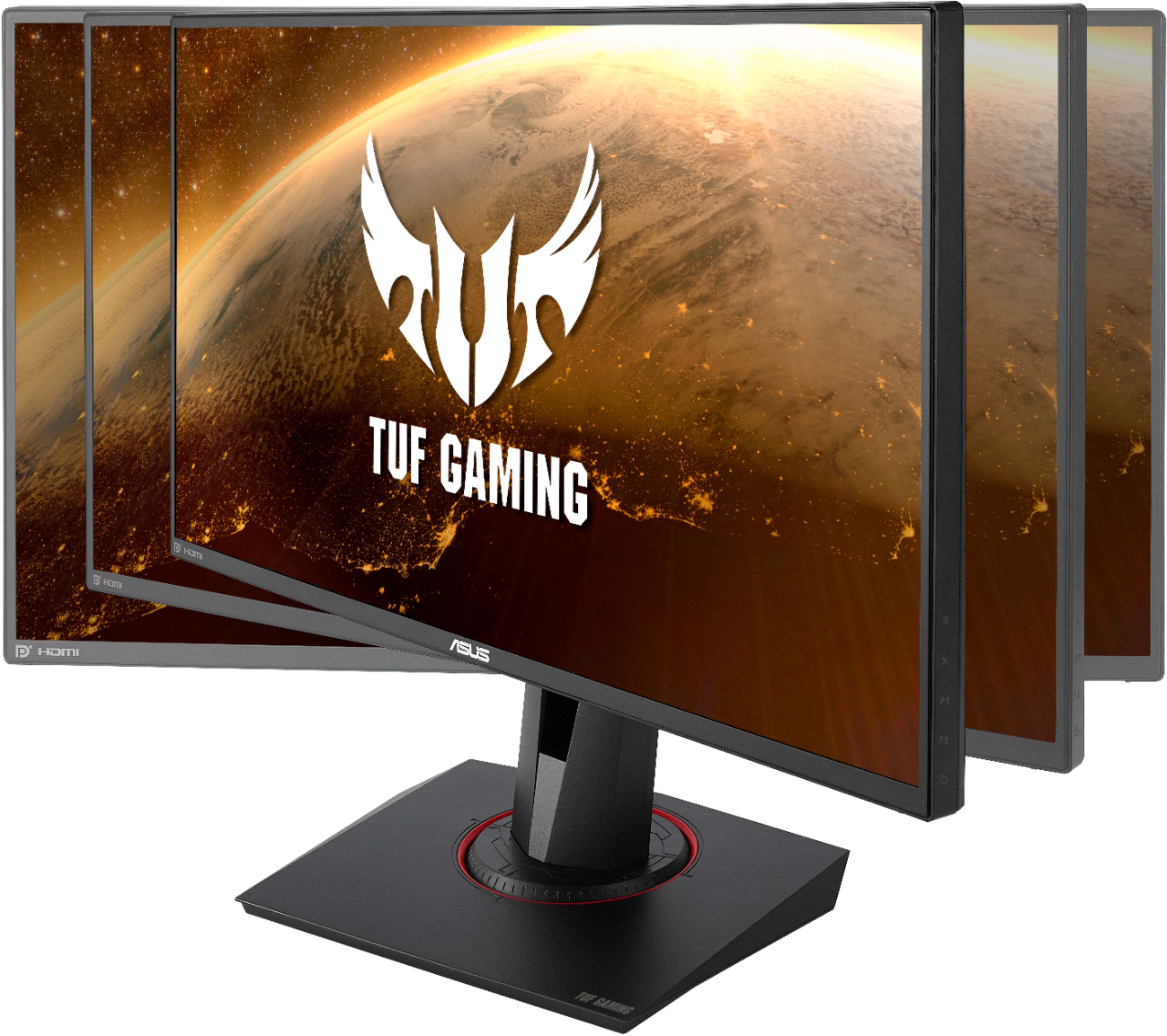 Back View: ASUS - Geek Squad Certified Refurbished TUF Gaming 24.5" IPS LED FHD G-SYNC Monitor with HDR - Black