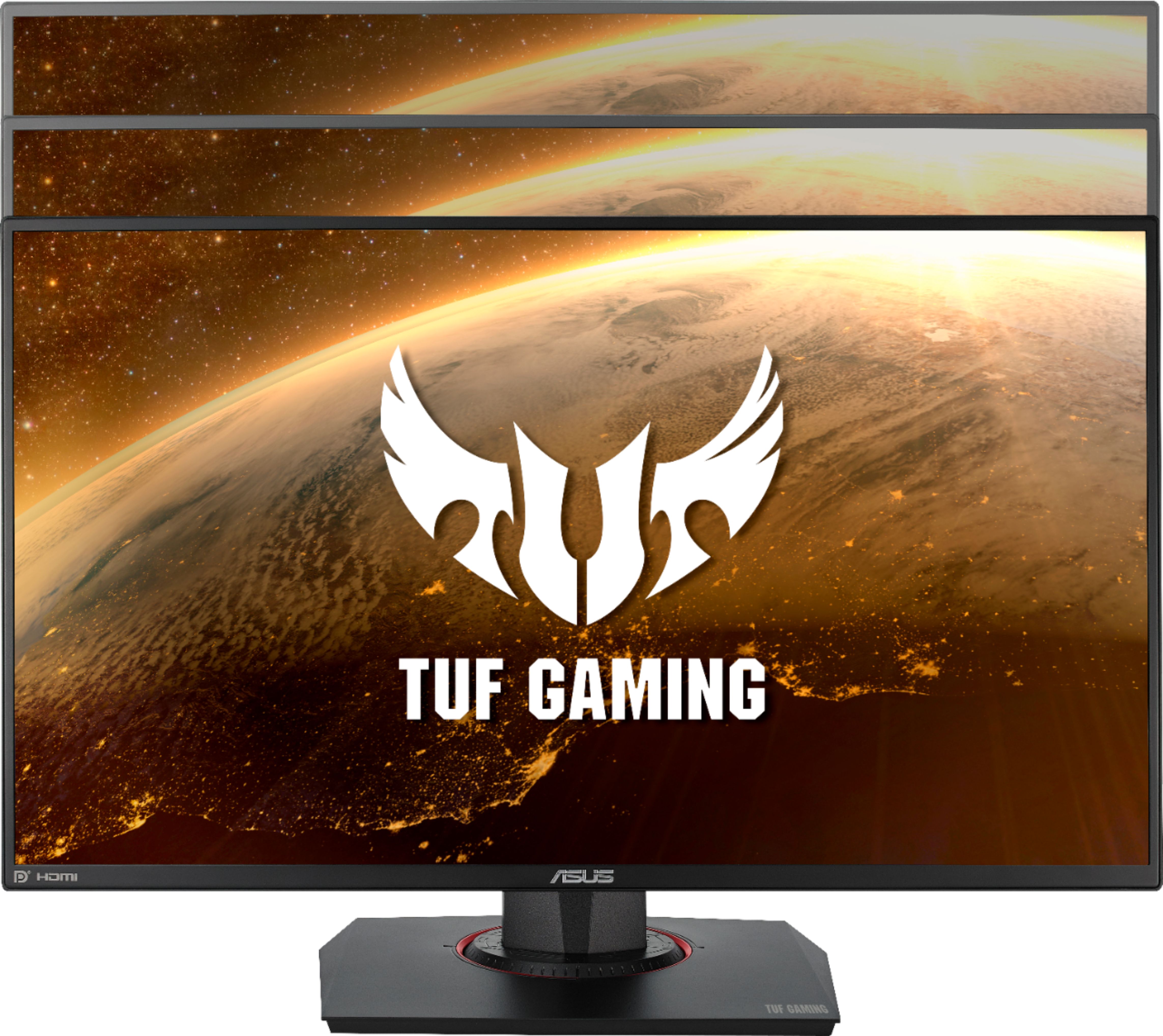 Angle View: ASUS - Geek Squad Certified Refurbished TUF Gaming 24.5" IPS LED FHD G-SYNC Monitor with HDR - Black