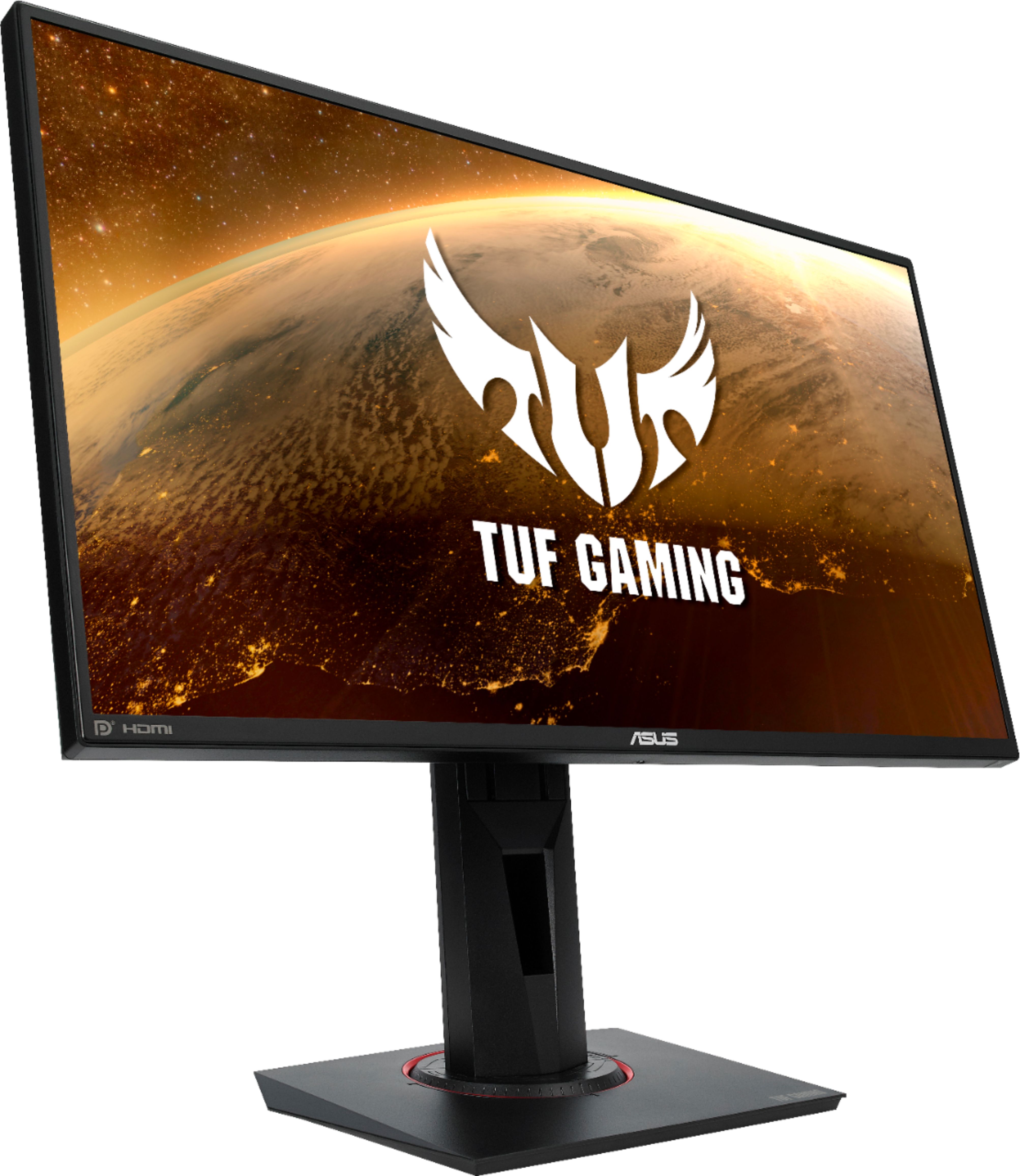 Left View: ASUS - Geek Squad Certified Refurbished TUF Gaming 24.5" IPS LED FHD G-SYNC Monitor with HDR - Black