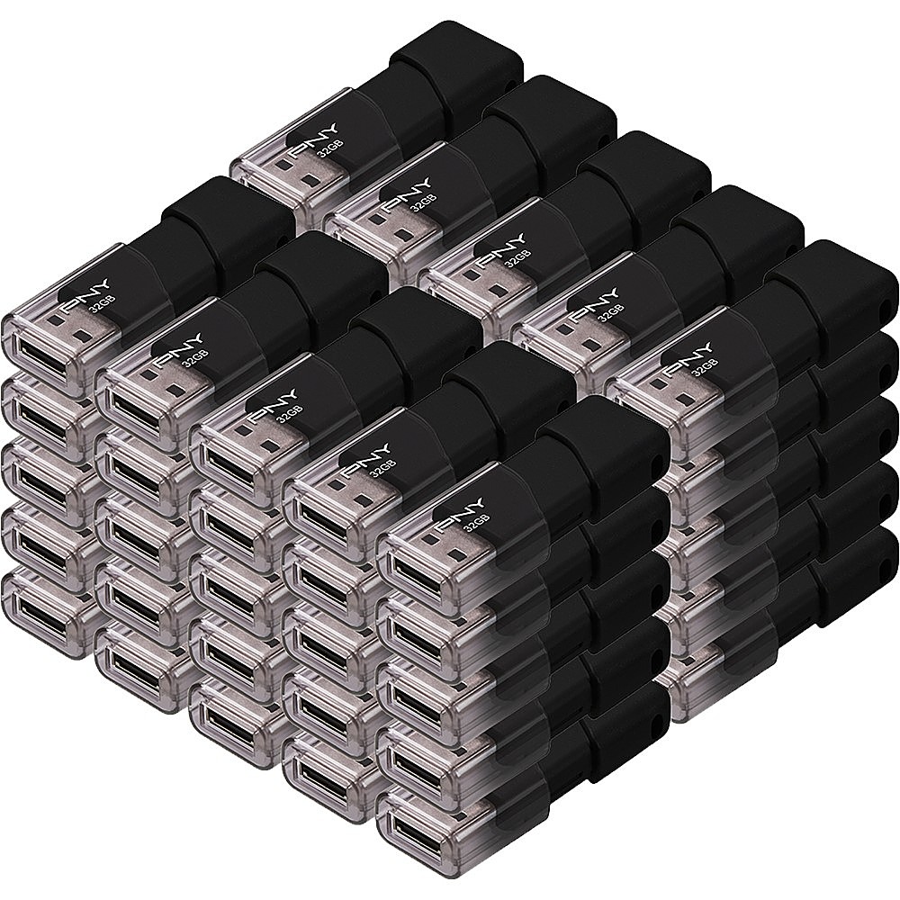 

PNY - 32GB Attaché 3 USB 2.0 Type A Flash Drive 50-Pack - Black