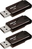 PNY - 32GB Attaché 4 Type A USB 2.0 Flash Drive 3-Pack - Black