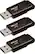 Front. PNY - 32GB Attaché 4 Type A USB 2.0 Flash Drive 3-Pack - Black.