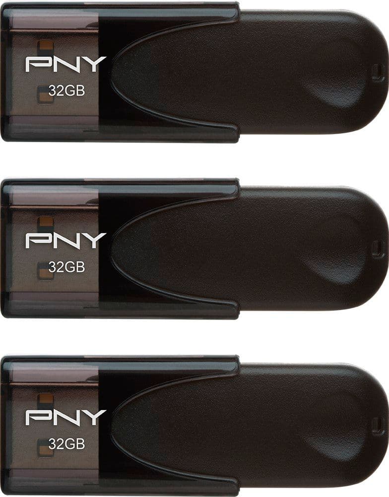 Alt View 11. PNY - 32GB Attaché 4 Type A USB 2.0 Flash Drive 3-Pack - Black.