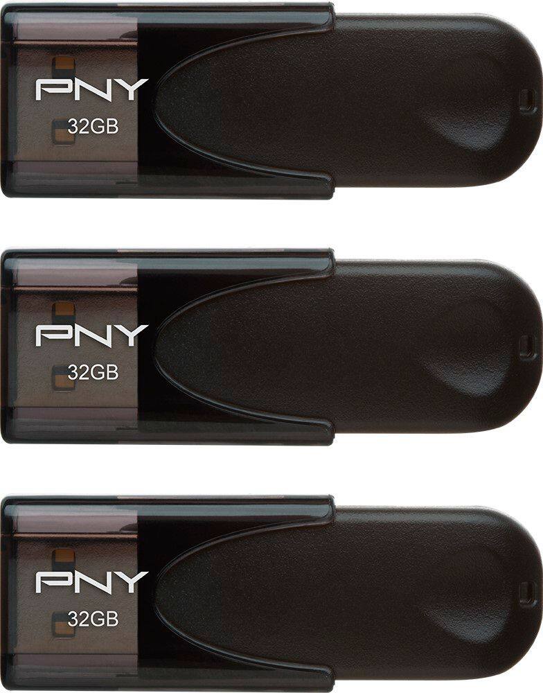 Alt View 11. PNY - 32GB Attaché 4 Type A USB 2.0 Flash Drive 3-Pack - Black.
