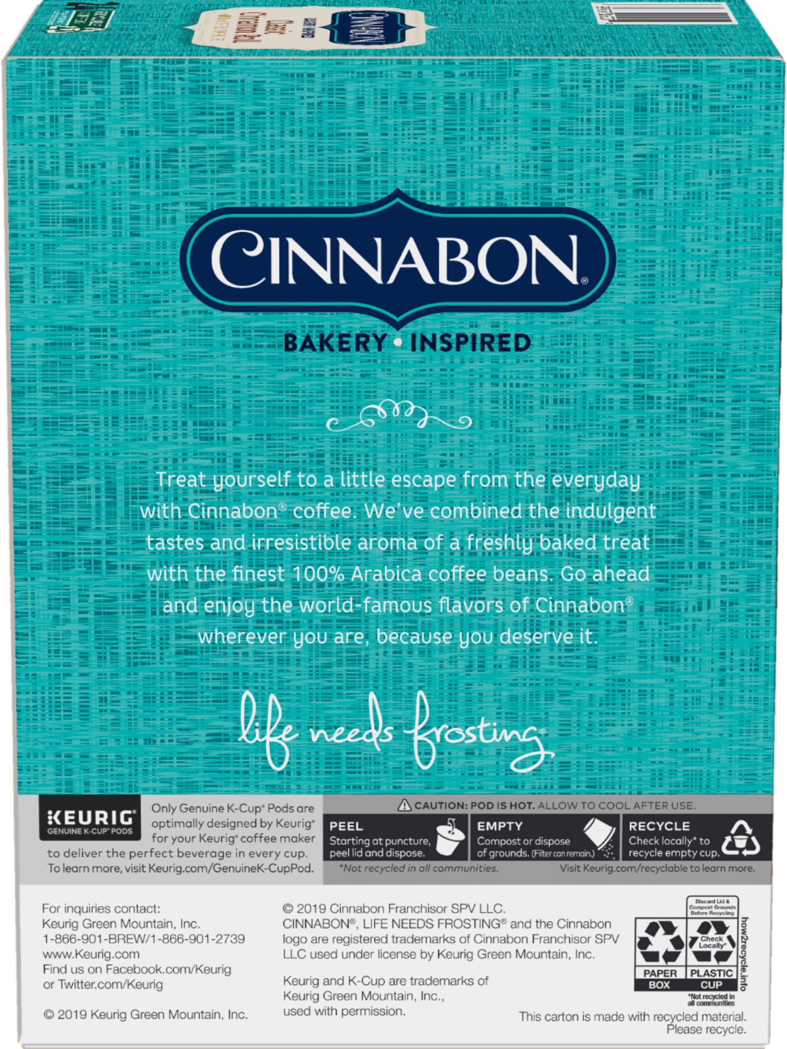 Alt View 18. Cinnabon - Classic Cinnamon Roll Keurig Single-Serve K-Cup Pods, Light Roast Coffee, 24 Count.