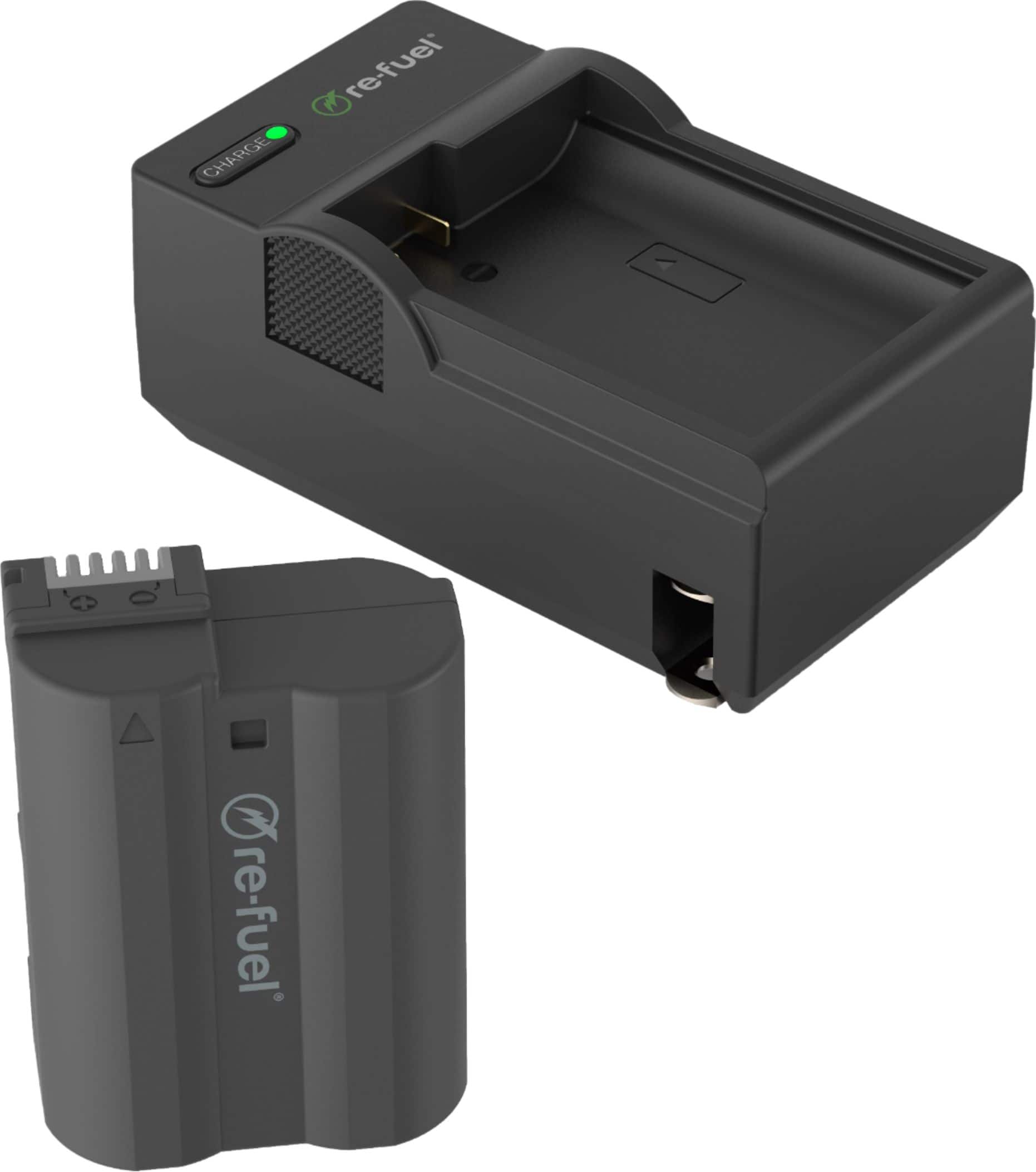 Alt View 1. Digipower - EN-EL15 digital camera battery & charger kit, replacement for Nikon EN-EL15 battery pack - Black.